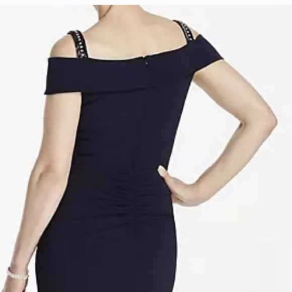 Patra Blue Ruched Dress - Picture 3 of 7